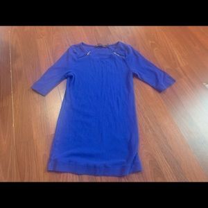 Fancy blue form fitting shirt
